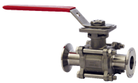 Series WE03 3-Piece Tri-Clamp Stainless Steel Ball Valve